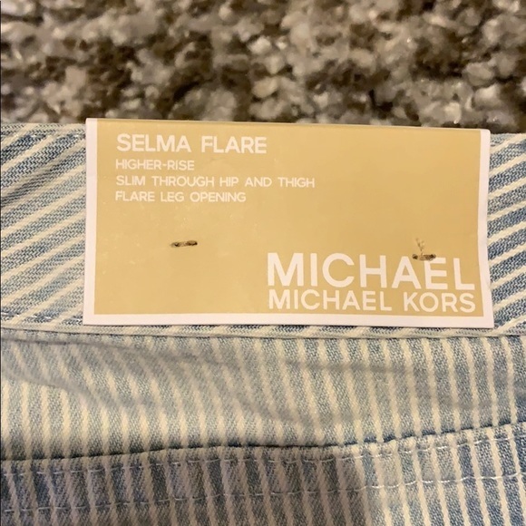 NWT Michael Michael Kors Selma Flare Hi Rise Jeans - Picture 3 of 6